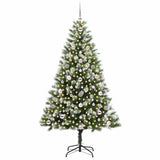 Vidaxl kunstmatige scharnierkerstboom met bedekte sneeuw 180 cm
