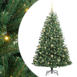 Vidaxl kunstmatige inklapbare kerstboom groen 150 cm pvc en metaal
