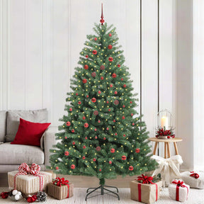 Vidaxl kunstmatige inklapbare kerstboom groen 210 cm pvc en metaal