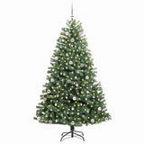 Vidaxl kunstmatige inklapbare kerstboom groen 240 cm pvc en metaal