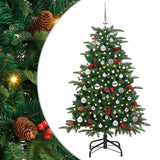 Vidaxl kunstkerstboom groen 150 cm pvc en metaal en plastic