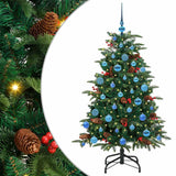 Vidaxl kunstkerstboom groen 150 cm pvc en metaal en plastic