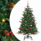 Vidaxl kunstkerstboom groen 150 cm pvc en metaal en plastic