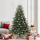 Vidaxl kunstkerstboom groen 210 cm pvc en metaal en plastic