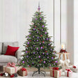 Vidaxl kunstkerstboom groen 210 cm pvc en metaal en plastic