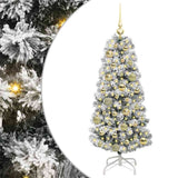 Vidaxl kunstmatige inklapbare kerstboom groen en wit 120 cm