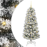 Vidaxl kunstmatige inklapbare kerstboom groen en wit 150 cm