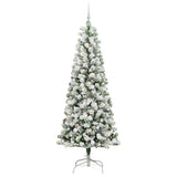Vidaxl kunstmatige inklapbare kerstboom groen en wit 210 cm