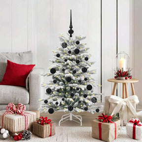 Vidaxl kunstmatige inklapbare kerstboom wit 120 cm pe en pvc