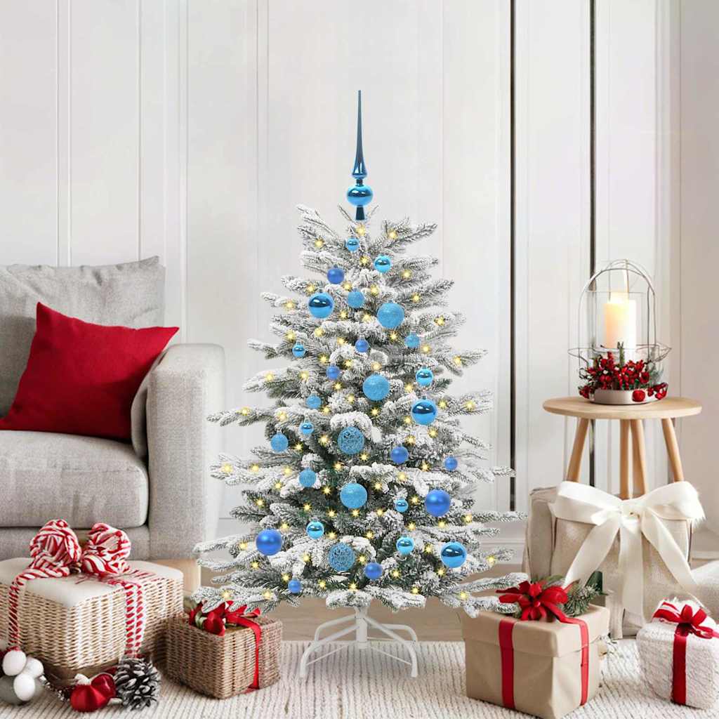 Vidaxl kunstmatige inklapbare kerstboom wit 120 cm pe en pvc