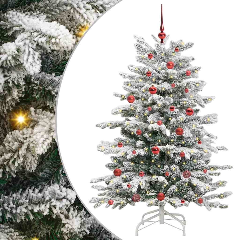 Vidaxl kunstmatige inklapbare kerstboom wit 150 cm pe en pvc