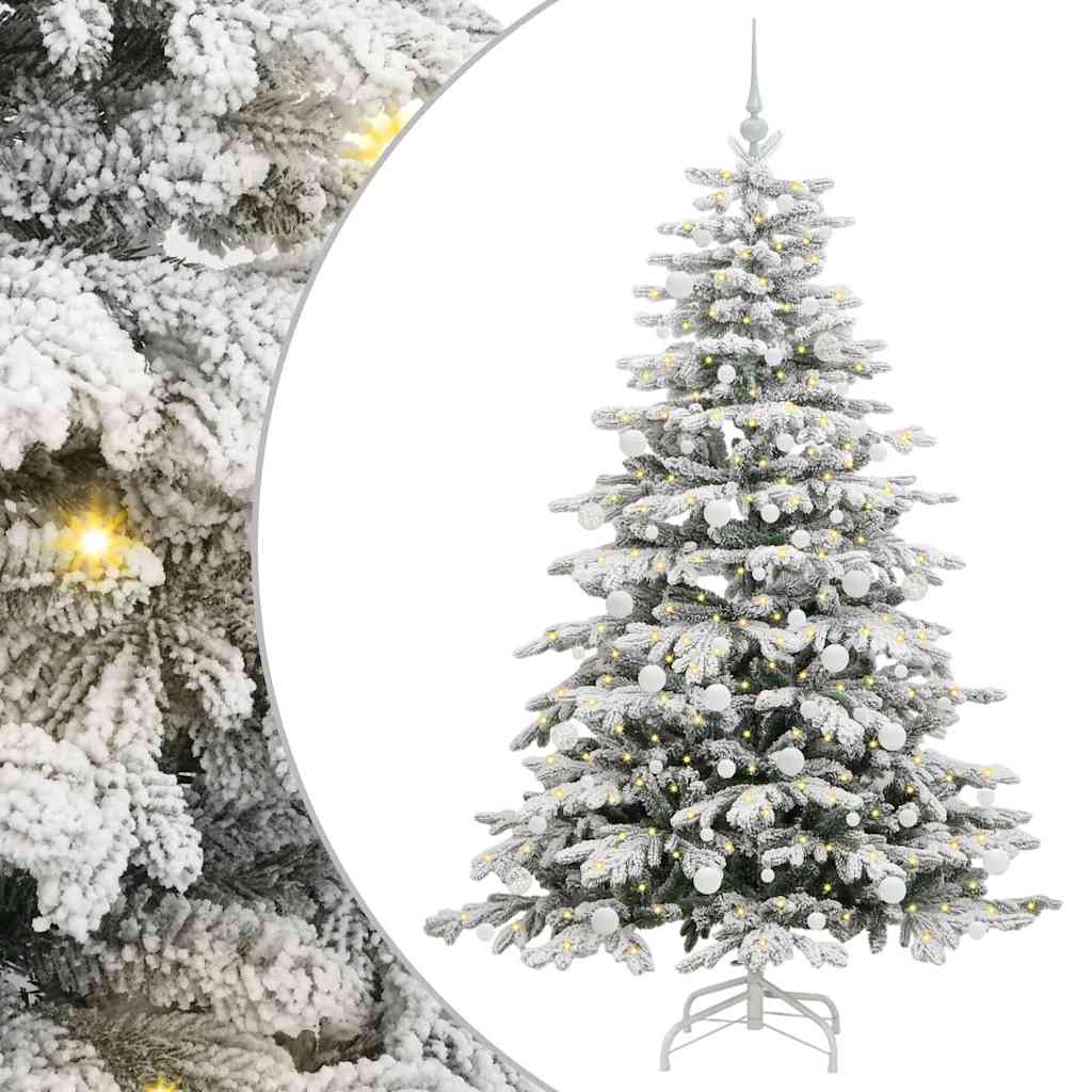 Vidaxl kunstmatige inklapbare kerstboom wit 180 cm pe en pvc