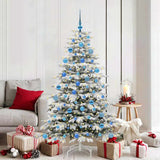 Vidaxl kunstmatige inklapbare kerstboom wit 180 cm pe en pvc