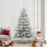 Vidaxl kunstmatige inklapbare kerstboom wit 210 cm pe en pvc