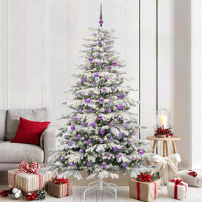 Vidaxl kunstmatige inklapbare kerstboom wit 210 cm pe en pvc