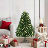 Vidaxl kunstkerstboom met 150 led groen 120 cm pvc en metaal