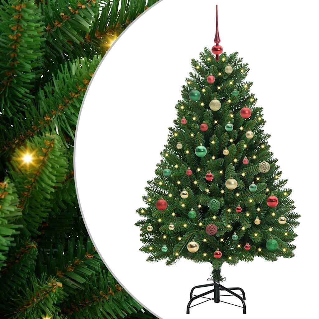 Vidaxl kunstkerstboom met 150 led groen 150 cm pvc en metaal