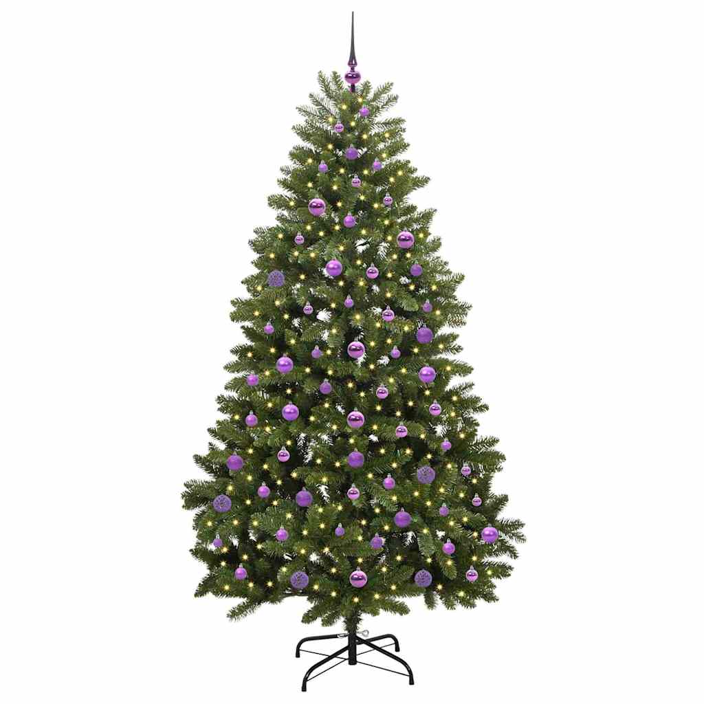 Vidaxl kunstkerstboom met 300 led groen 210 cm pvc en metaal