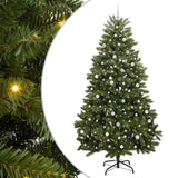 Vidaxl kunstkerstboom met 300 led groen 240 cm pvc en metaal