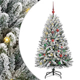 Vidaxl kunstkerstboom met 150 led groen en wit 150 cm pvc en metaal