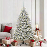 Vidaxl kunstkerstboom met 300 led groen en wit 180 cm pvc en metaal