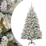 Vidaxl kunstkerstboom met 300 led groen en wit 180 cm pvc en metaal