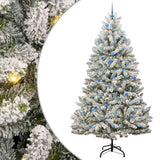 Vidaxl kunstkerstboom met 300 led groen en wit 240 cm pvc en metaal