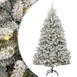 Vidaxl kunstkerstboom met 300 led groen en wit 270 cm pvc en metaal