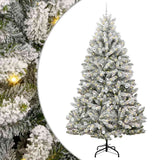 Vidaxl kunstkerstboom met 300 led groen en wit 270 cm pvc en metaal
