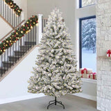Vidaxl kunstkerstboom met 300 led groen en wit 300 cm pvc en metaal