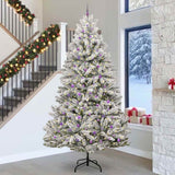 Vidaxl kunstkerstboom met 300 led groen en wit 300 cm pvc en metaal