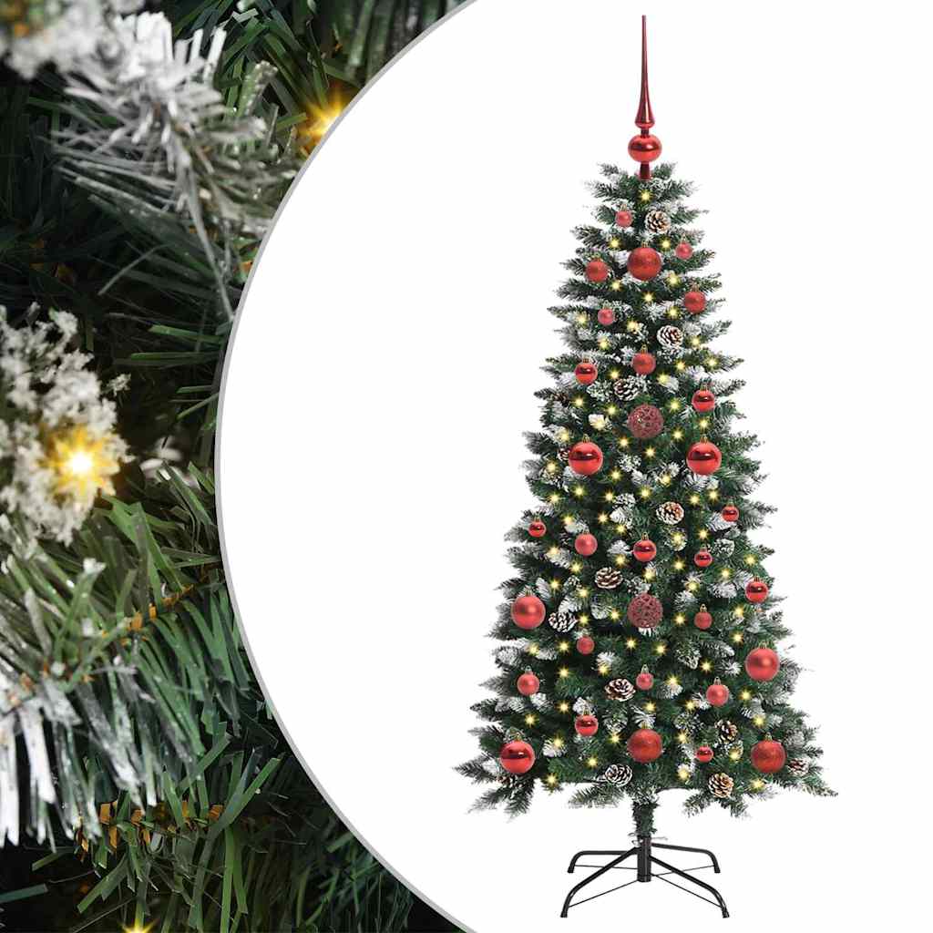 Vidaxl kunstkerstboom met 150 led groen 120 cm pvc en plastic en staal