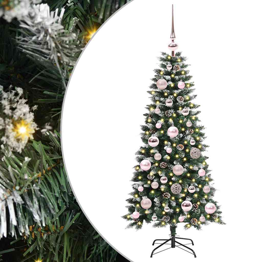 Vidaxl kunstkerstboom met 150 led groen 120 cm pvc en plastic en staal