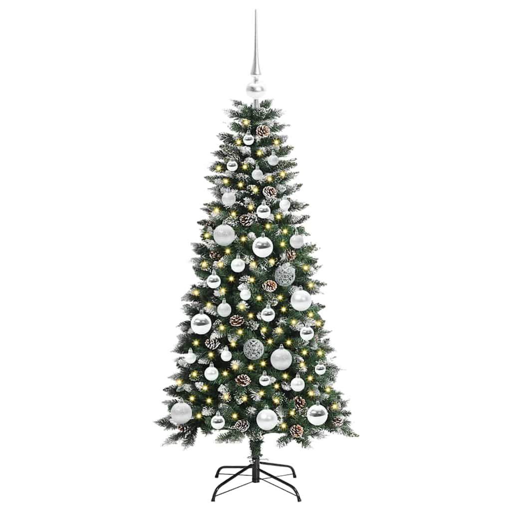 Vidaxl kunstkerstboom met 150 led groen 120 cm pvc en plastic en staal