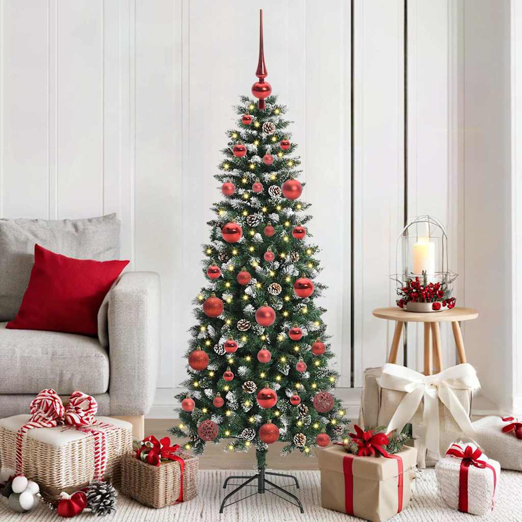 Vidaxl kunstkerstboom met 150 led groen 150 cm pvc en plastic en staal