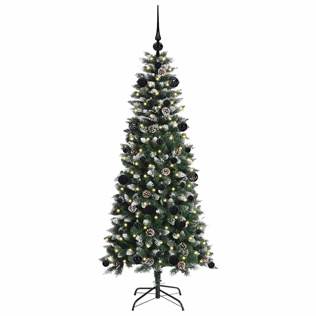 Vidaxl kunstkerstboom met 150 led groen 150 cm pvc en plastic en staal
