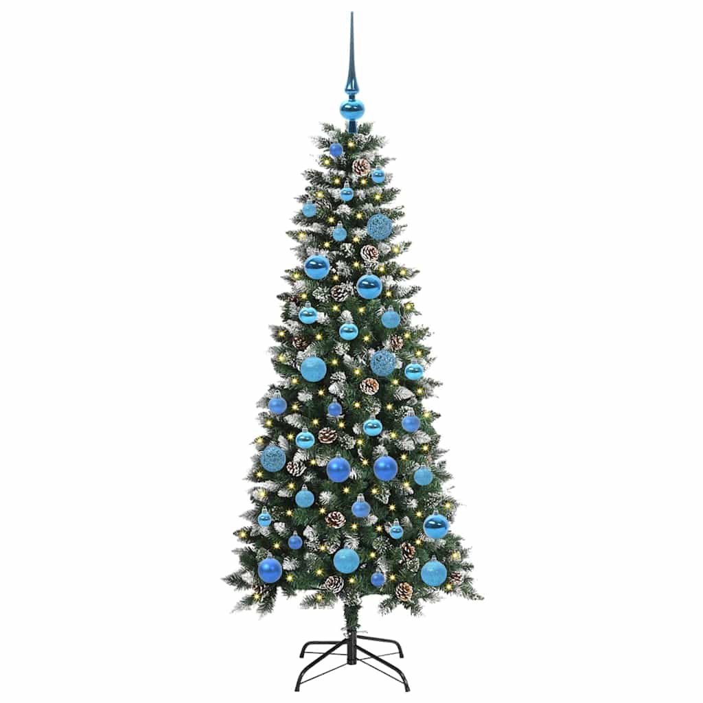 Vidaxl kunstkerstboom met 150 led groen 150 cm pvc en plastic en staal