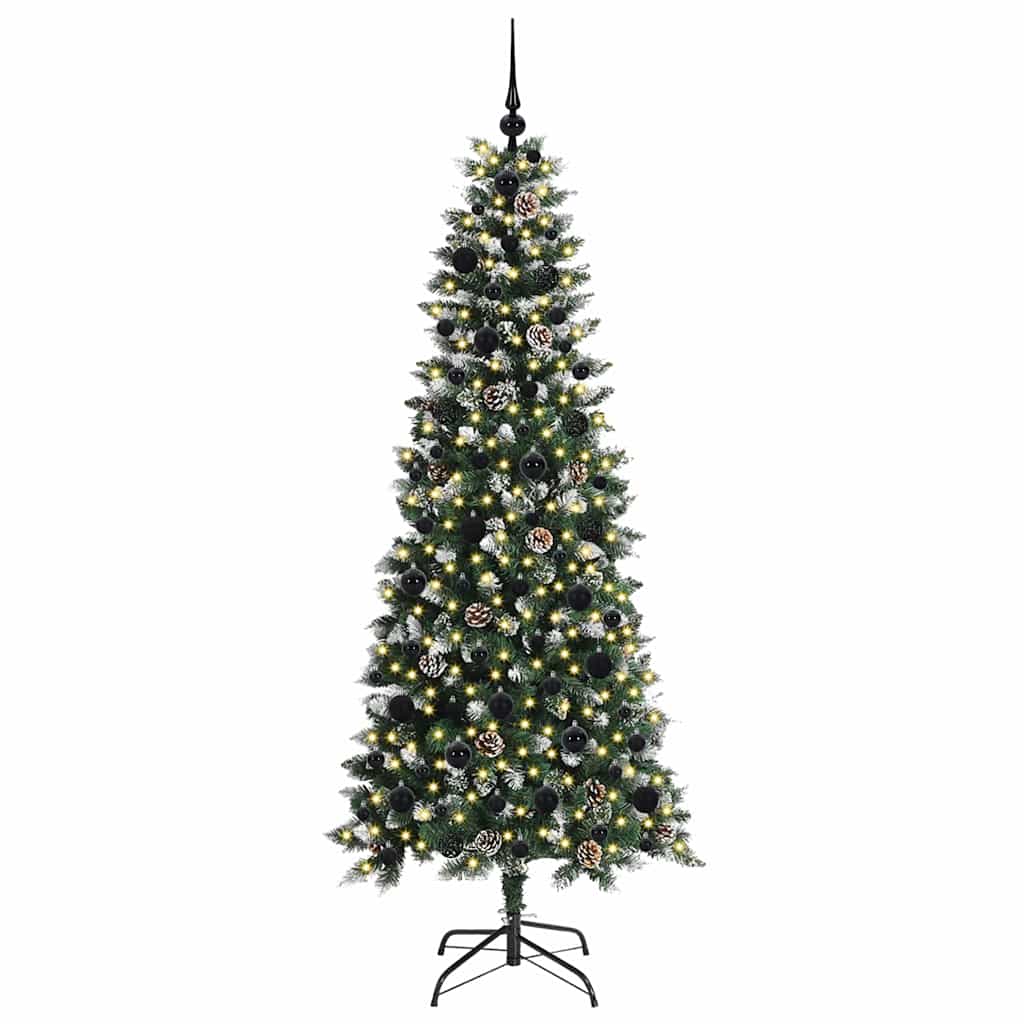 Vidaxl kunstkerstboom met 300 led groen 180 cm pvc en plastic en staal