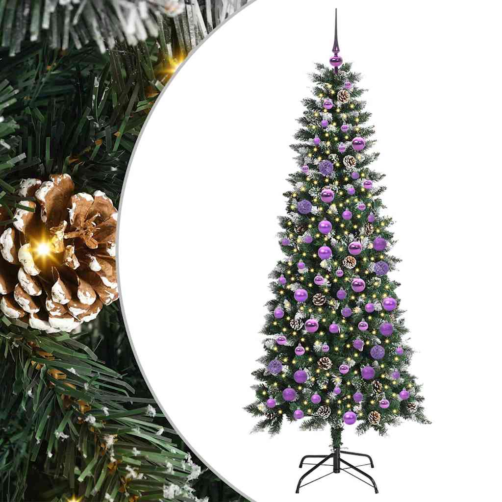 Vidaxl kunstkerstboom met 300 led groen 180 cm pvc en plastic en staal
