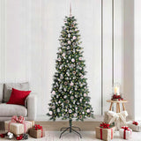 Vidaxl kunstkerstboom met 300 led groen 240 cm pvc en plastic en staal