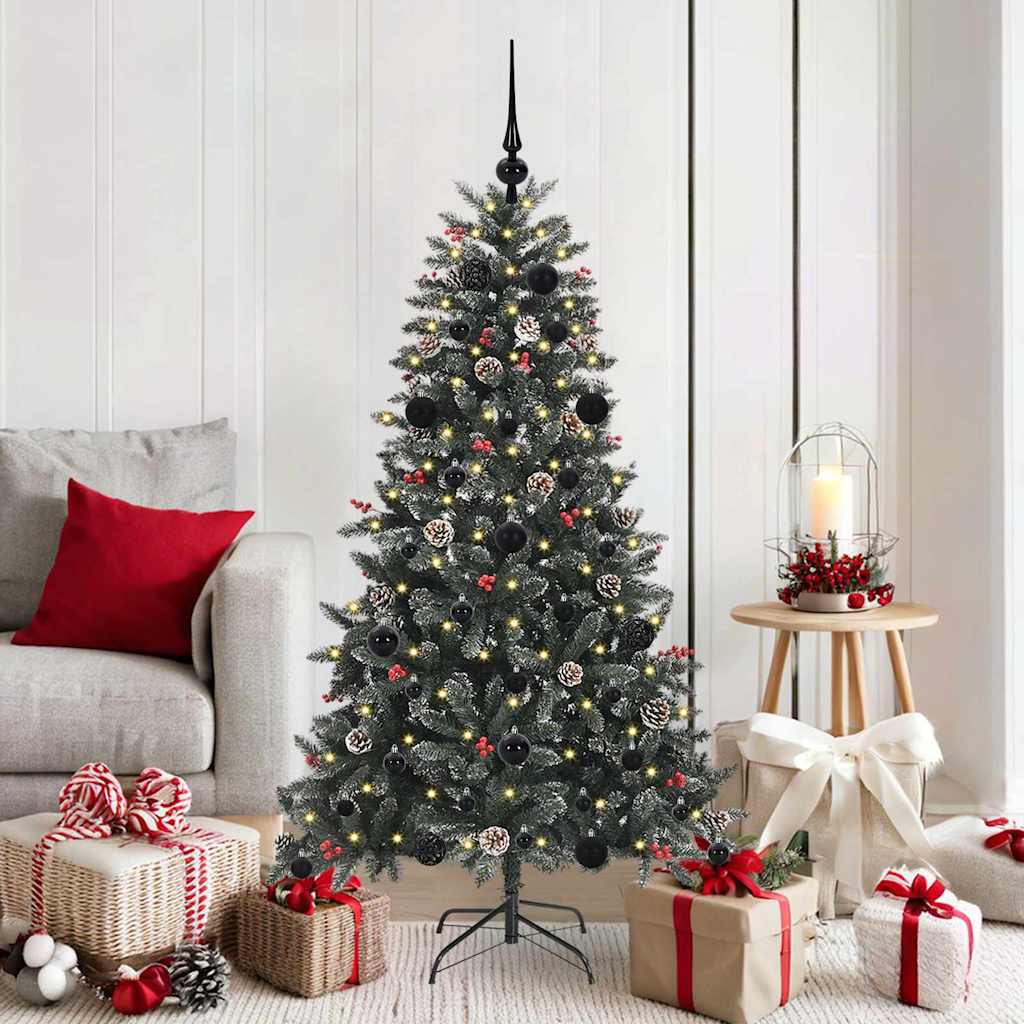 Vidaxl kunstkerstboom met 150 led groen 150 cm pvc en plastic en staal