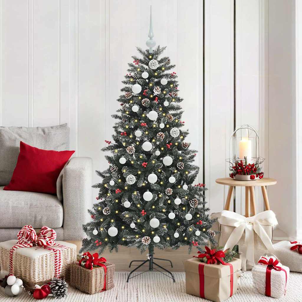 Vidaxl kunstkerstboom met 150 led groen 150 cm pvc en plastic en staal