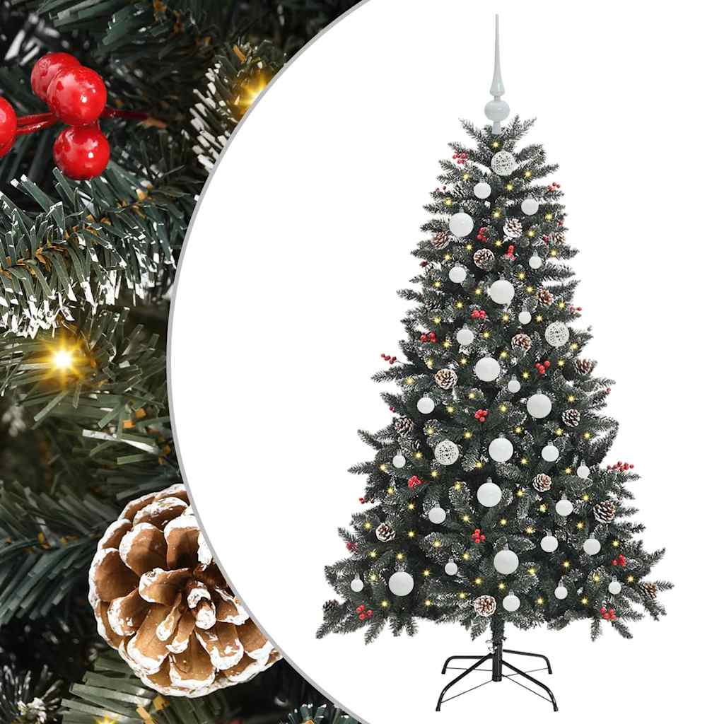 Vidaxl kunstkerstboom met 150 led groen 150 cm pvc en plastic en staal
