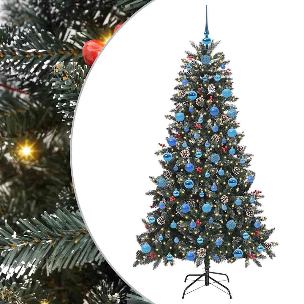 Vidaxl kunstkerstboom met 300 led groen 180 cm pvc en plastic en staal