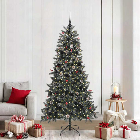 Vidaxl kunstkerstboom met 300 led groen 210 cm pvc en plastic en staal