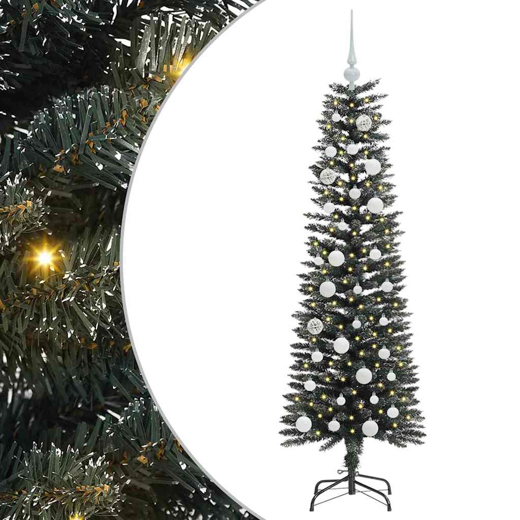 Vidaxl kunstkerstboom met 150 led groen 150 cm pvc en plastic en staal