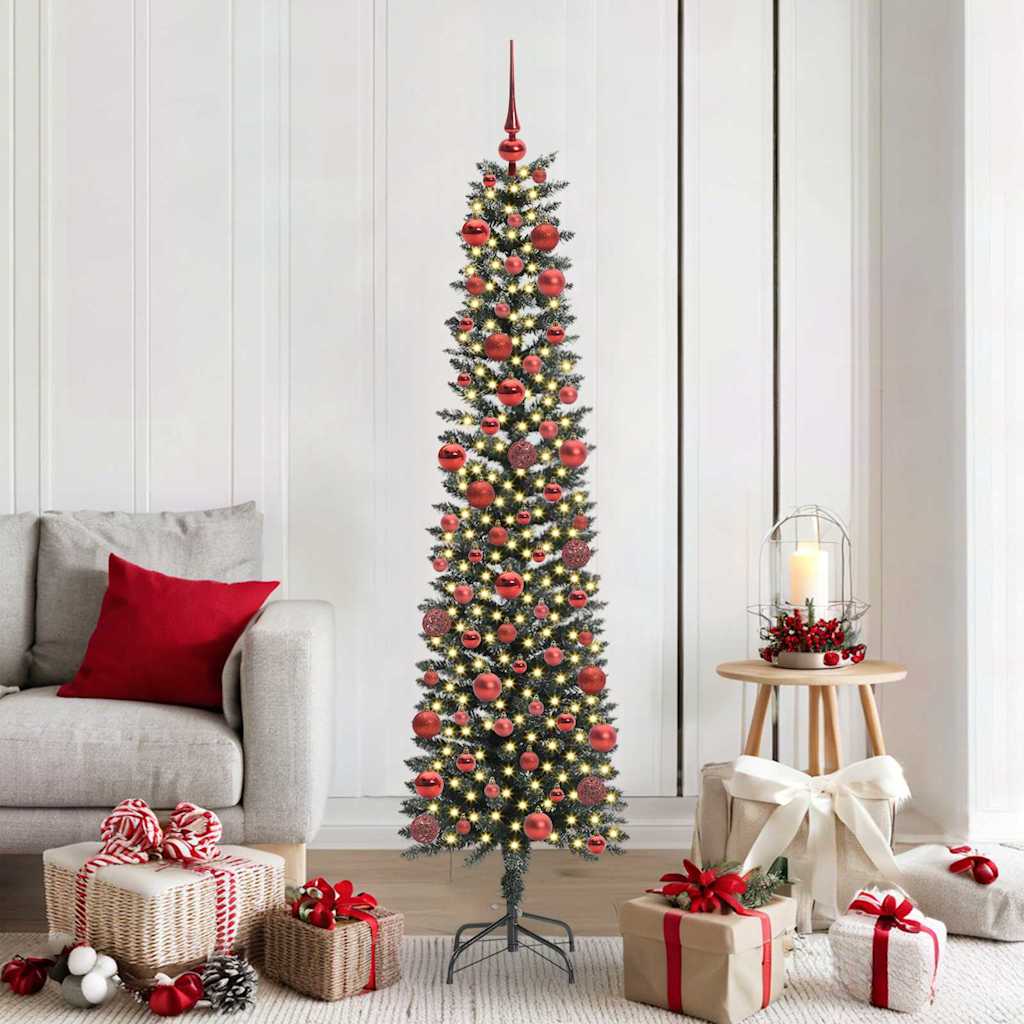 Vidaxl kunstkerstboom met 300 led groen 180 cm pvc en plastic en staal