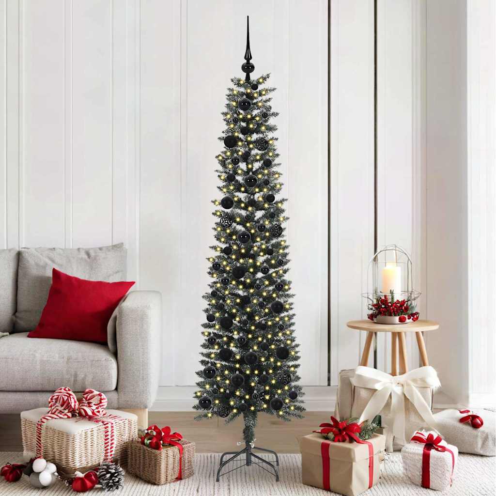 Vidaxl kunstkerstboom met 300 led groen 180 cm pvc en plastic en staal