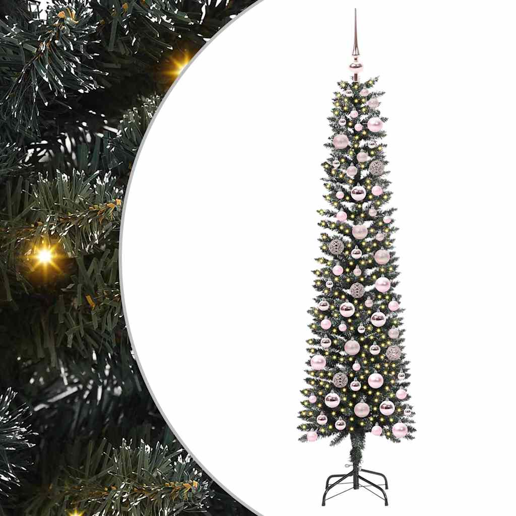 Vidaxl kunstkerstboom met 300 led groen 180 cm pvc en plastic en staal