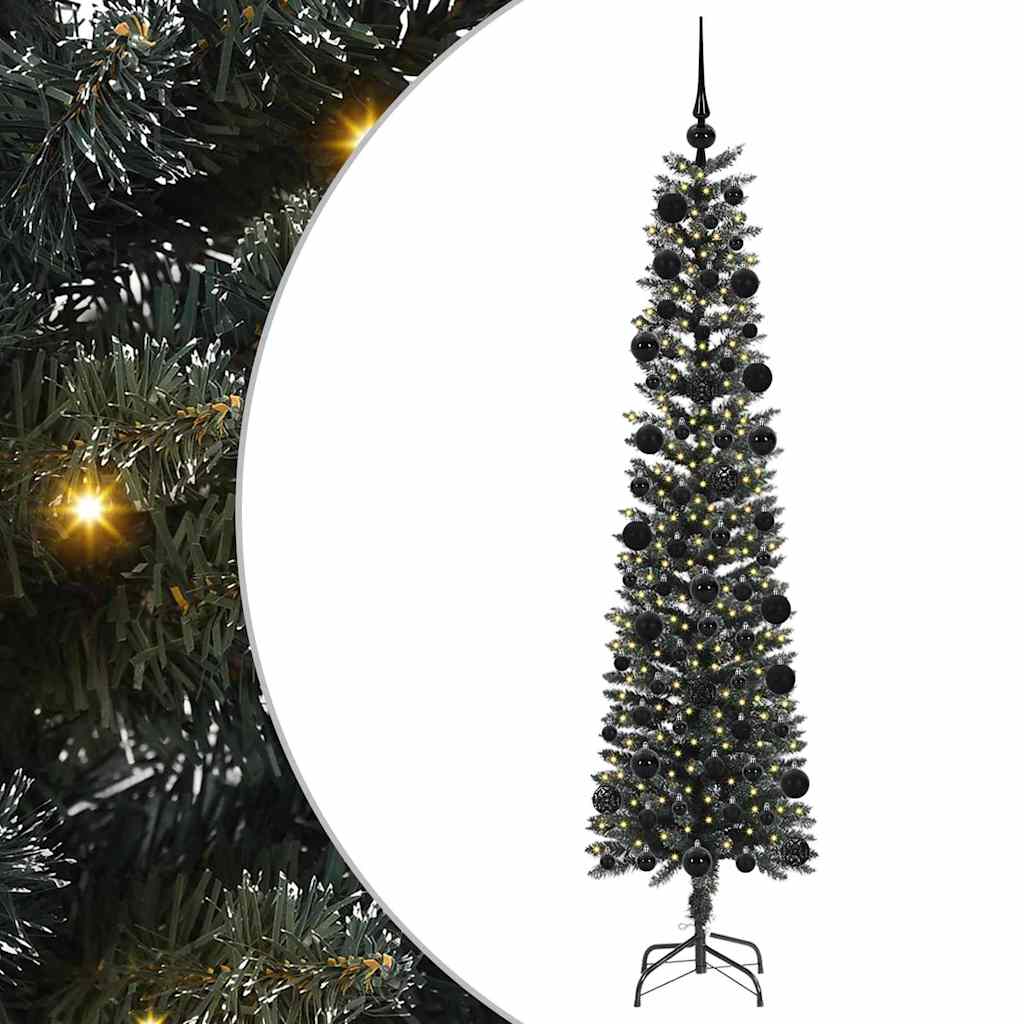 Vidaxl kunstkerstboom met 300 led groen 210 cm pvc en plastic en staal